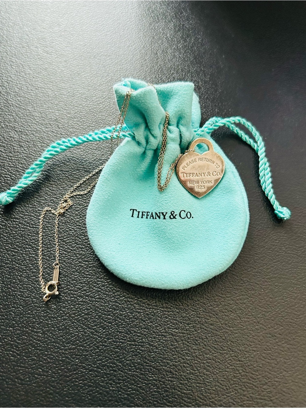 Tiffany & Co Return to Tiffany Heart Tag Silver 925 Necklace w/Dustbag - Picture 3 of 5